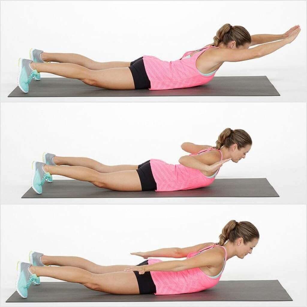 Woman Doing Back Extensions Workout