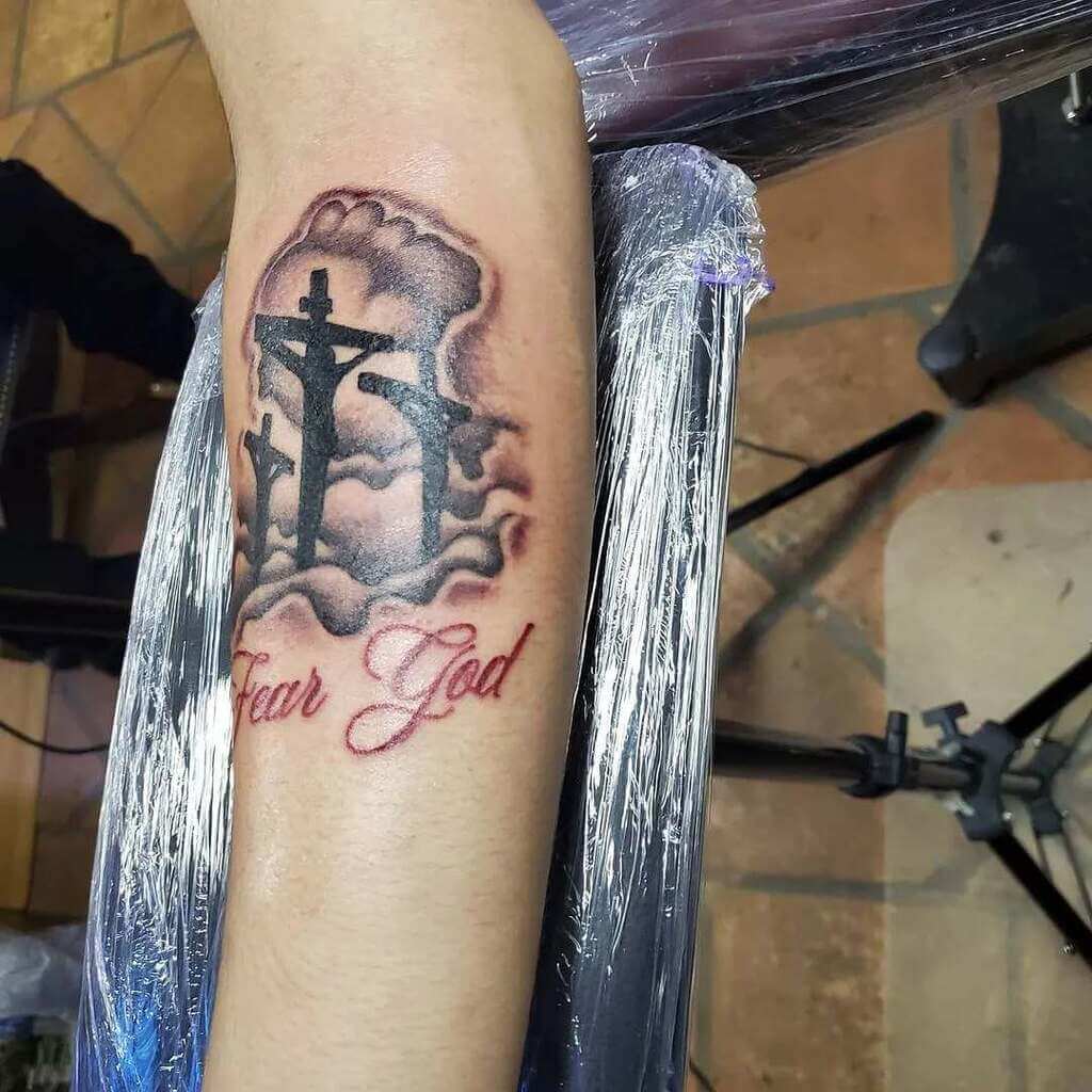 3 cross tattoos