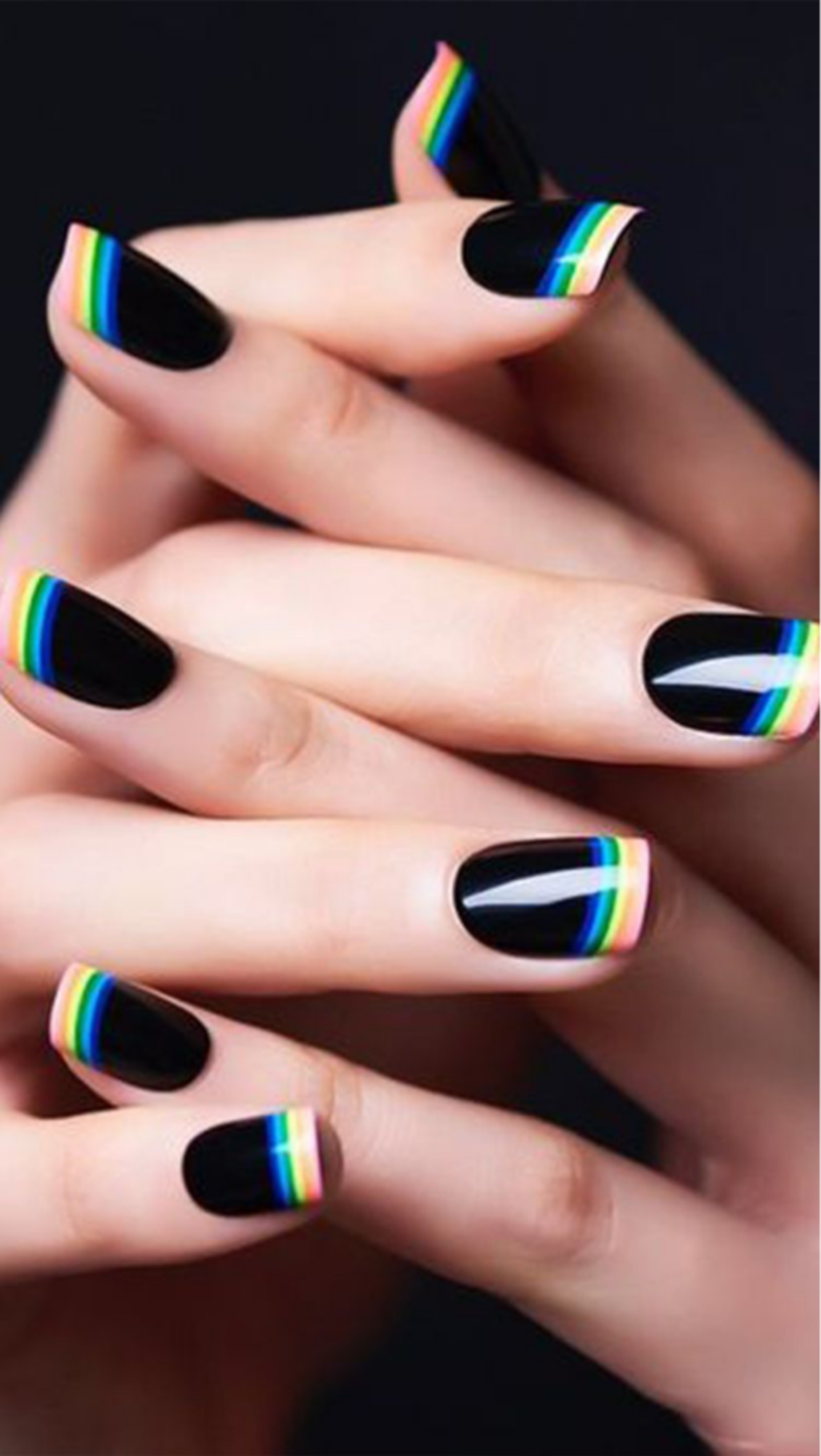 rainbow nail art men