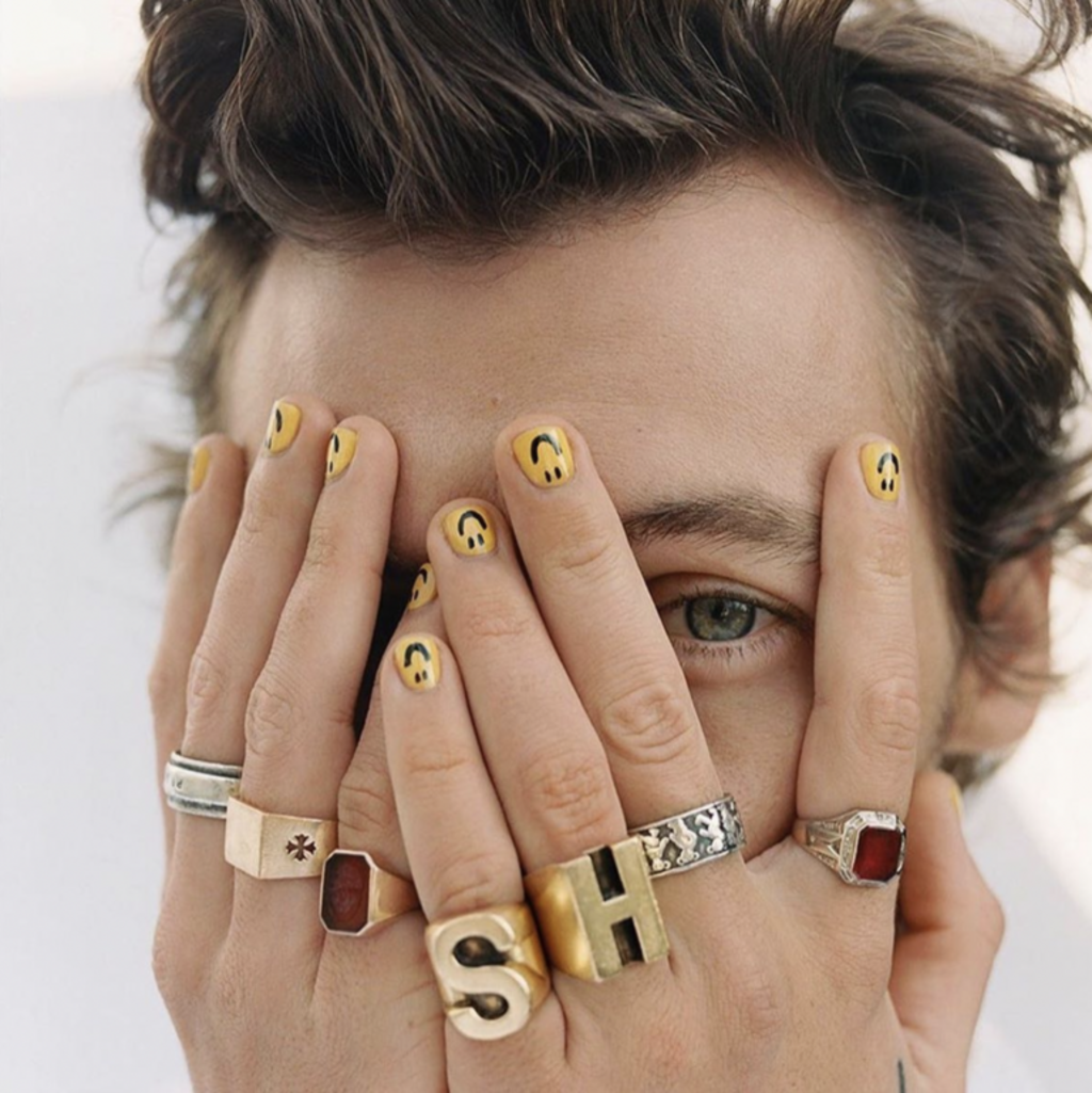 Harry Styles' nail art for men